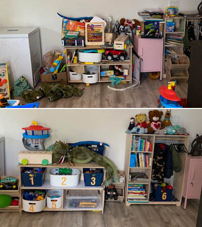 Before and After – Toddler’s Play Space